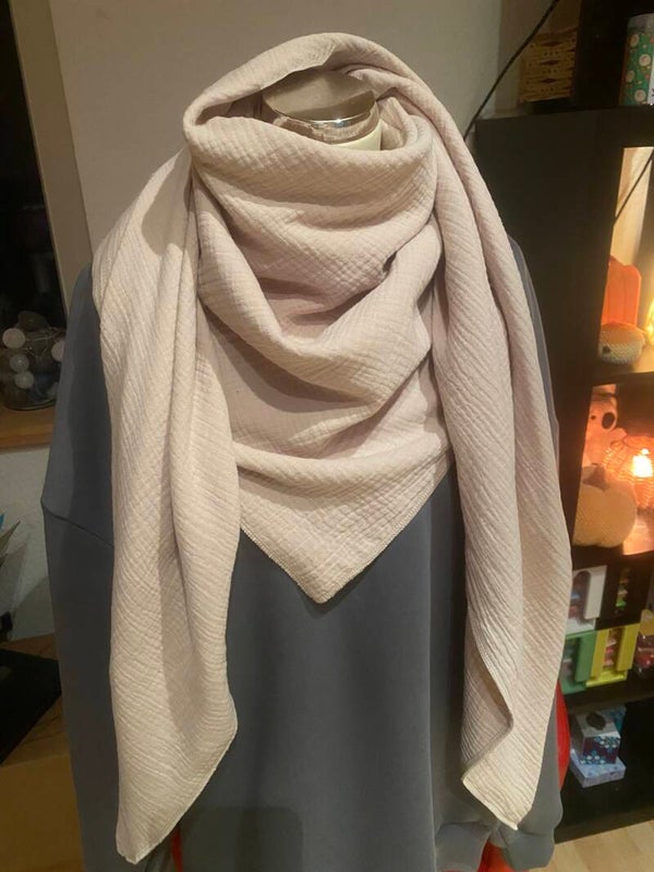 Musselin Tuch helles Beige