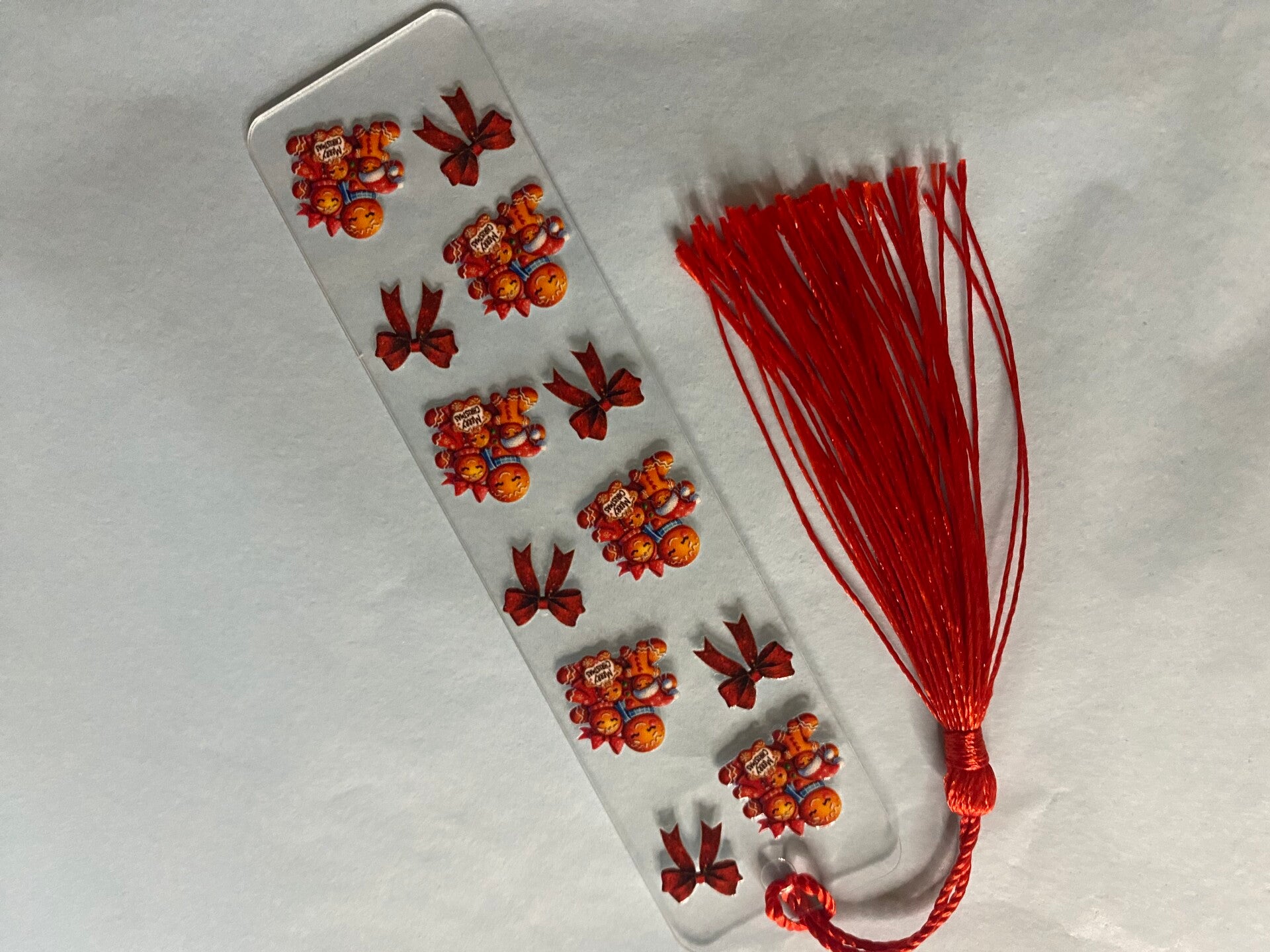 Lesezeichen Lebkuchenmann Rot