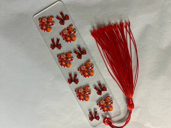 Lesezeichen Lebkuchenmann Rot