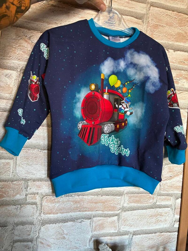 Oversize Sweater Eisenbahn Größe 104