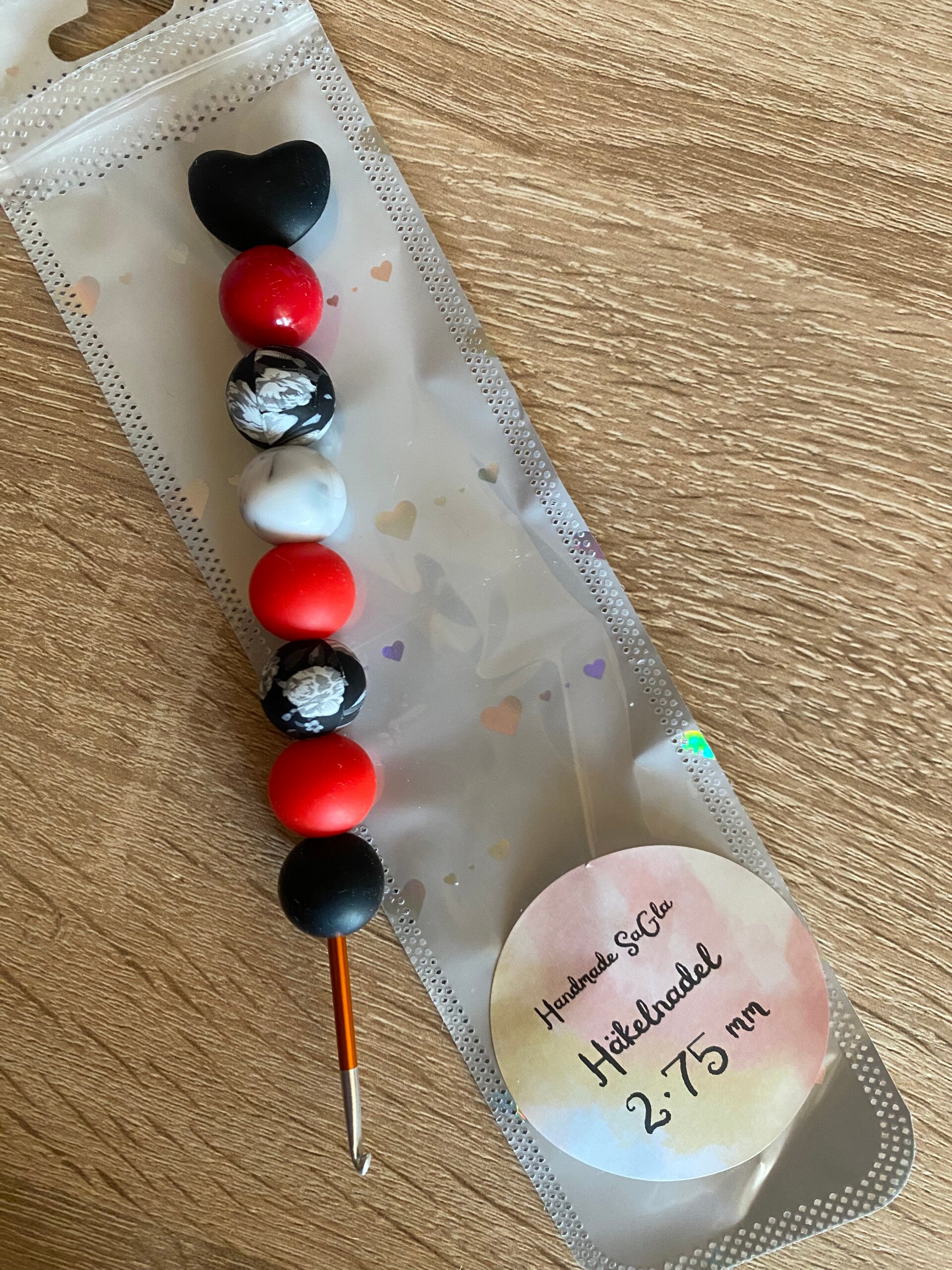 Häkelnadel schwarzes Herz 2,75mm
