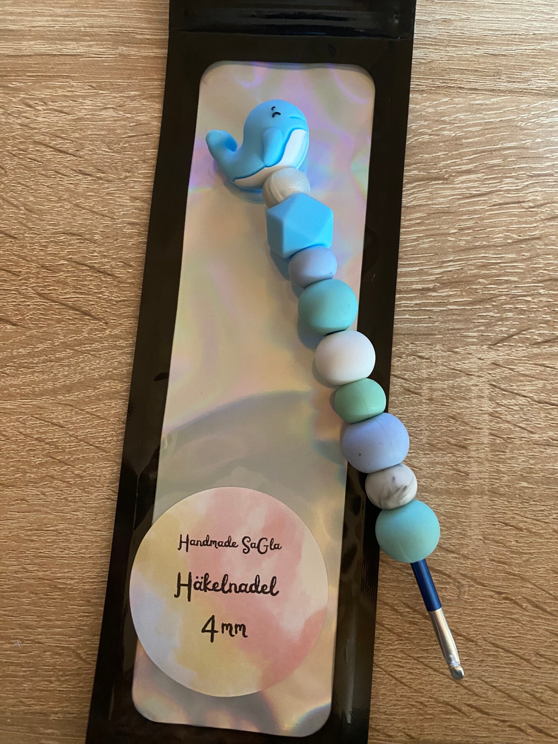 Häkelnadel Wal blau 4mm