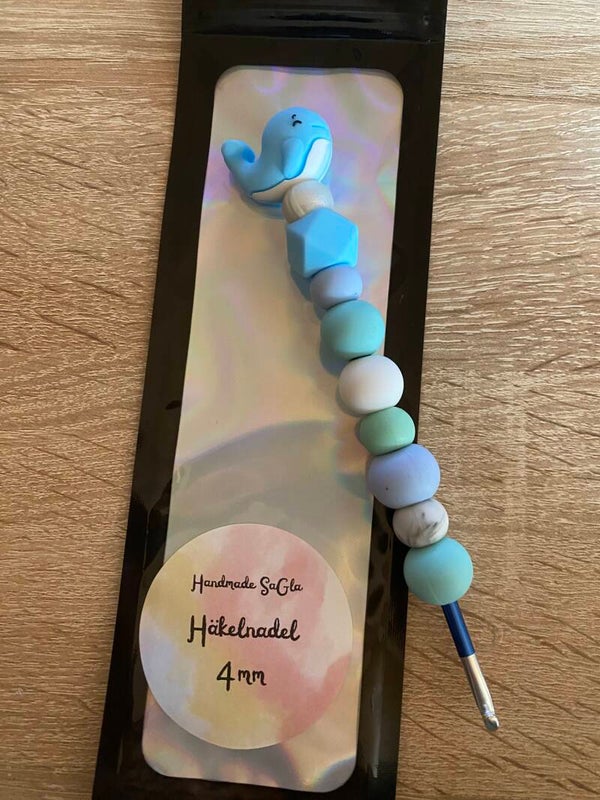 Häkelnadel Wal blau 4mm