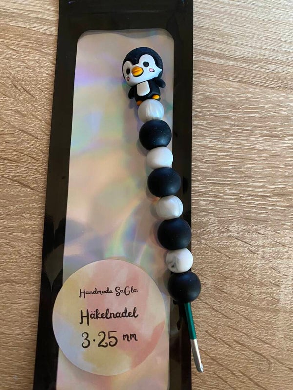 Häkelnadel Pinguin Schwarz Pearl 3,25mm