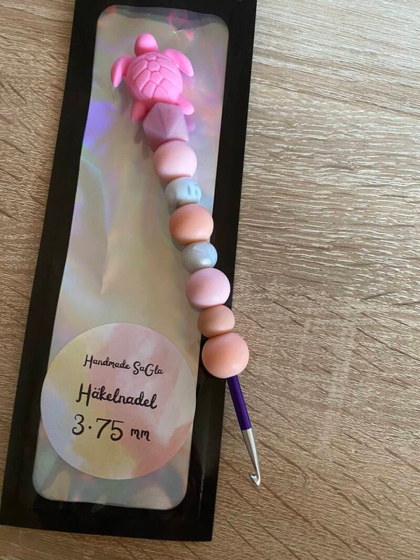 Häkelnadel Schildkröte Pink Rosa 3,75mm