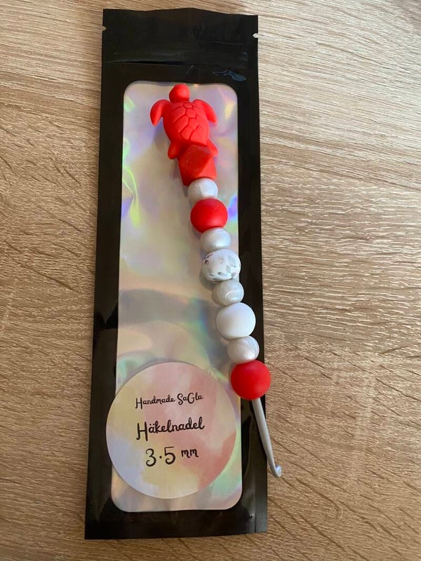 Häkelnadel Schildkröte Rot Pearl 3,5mm