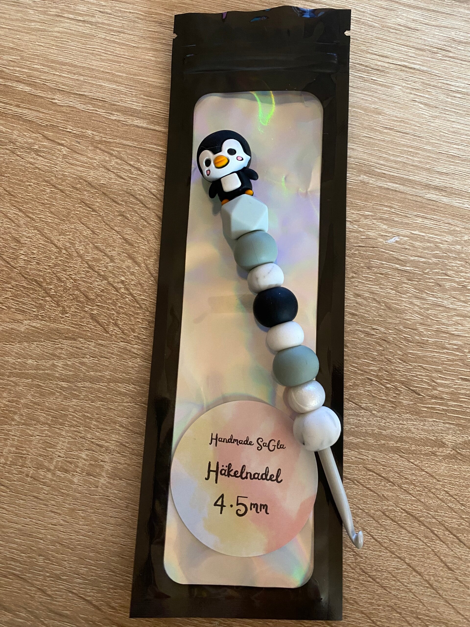 Häkelnadel Pinguin Grau Mamor 4,5mm