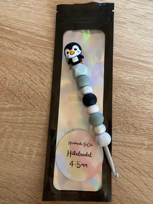 Häkelnadel Pinguin Grau Mamor 4,5mm