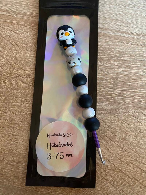 Häkelnadel Pinguin Schwarz Pearl 3,75mm