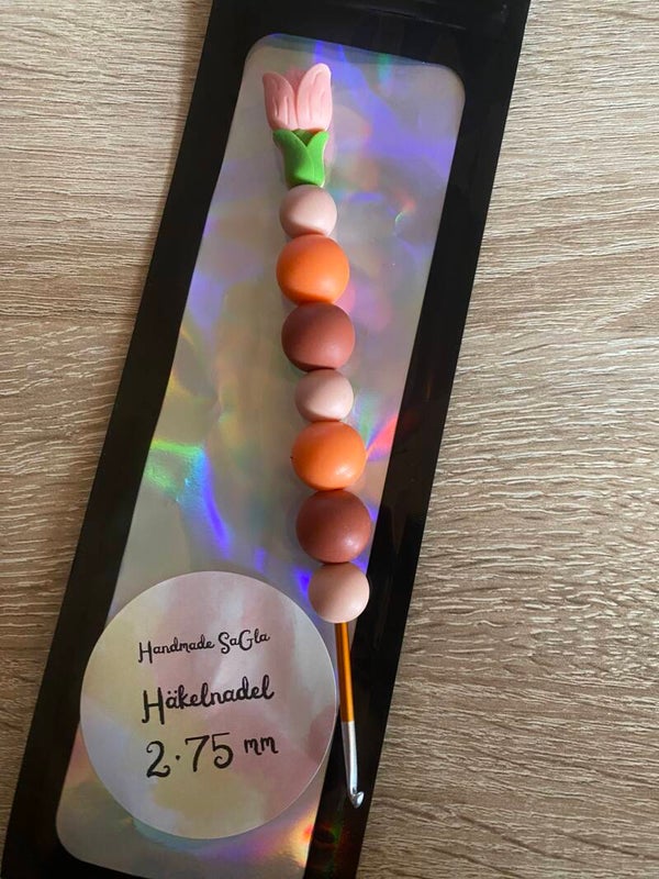 Häkelnadel Blume 2,75mm Orange Verlauf