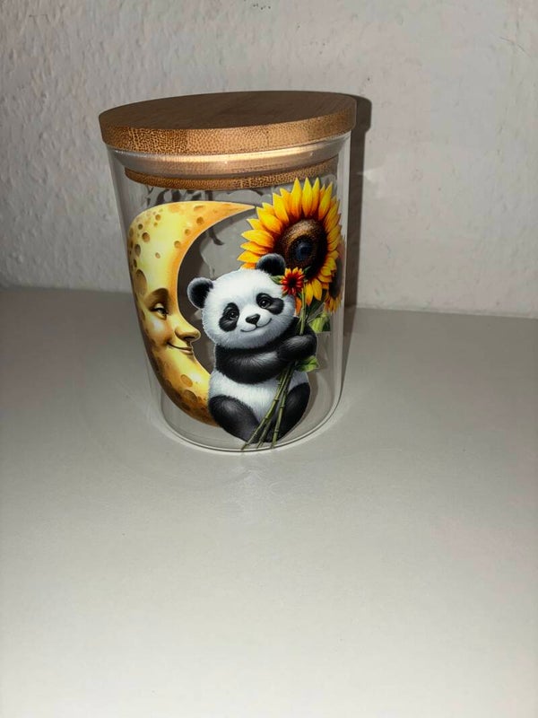 Aufbewahrungs/Dekoglas Panda