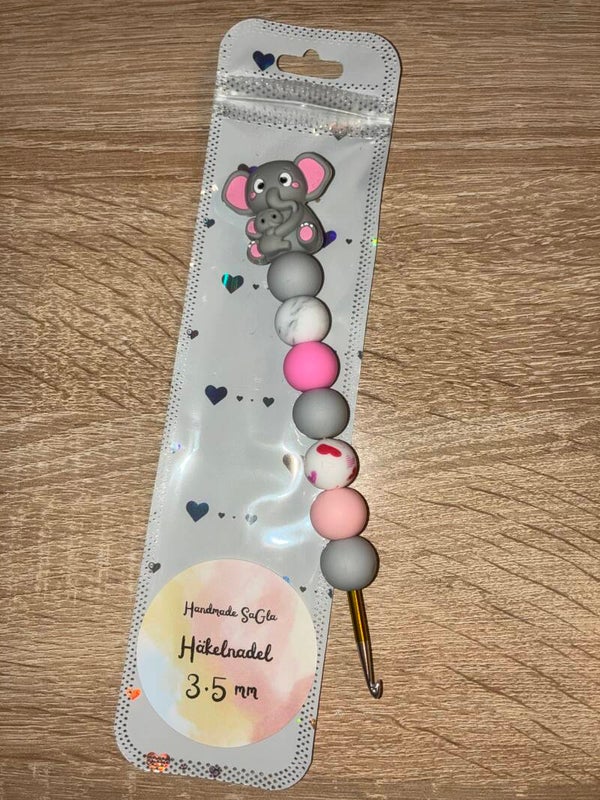 Häkelnadel Elefanten Mama mit Baby 3,5mm