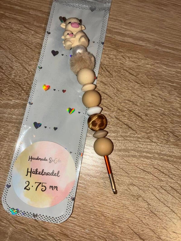 Häkelnadel Highlandkuh Mama mit Baby 2,75mm