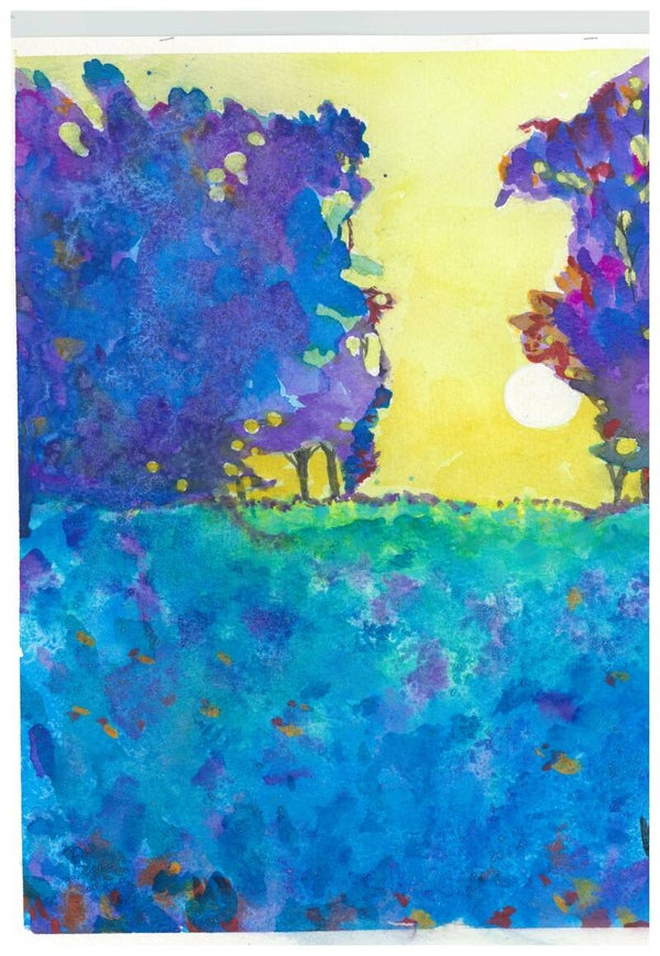 "Vivid Dream" - 8" x 10"  Hand Painted Watercolor + Tax & US Shipping