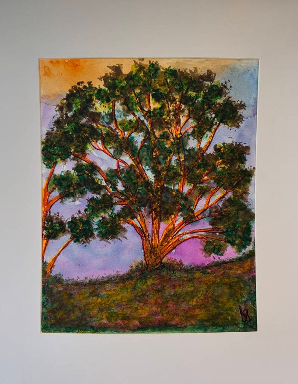 "Grounding Tree" - 8.5" x 10" Hand Painted Watercolor + US Tax