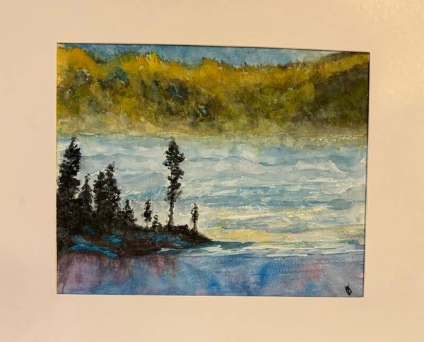 My CDA - Tubbs Hill - 8.5" x 11" Hand Painted Watercolor + US Tax