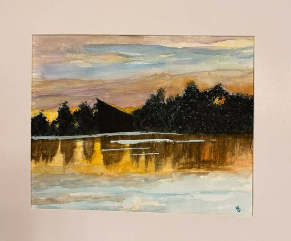 "Lake Sleepy Eye" - 8.5" x 10" Hand Painted Watercolor + US Tax