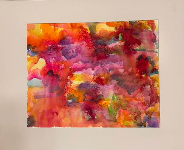 "When The Rains Came" - 8.5" x 10" Hand Painted  Abstract Watercolor + US Tax