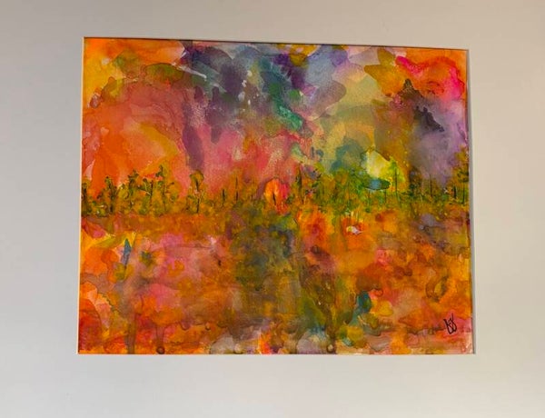 "When The Larch Begin Their Dance" - 8.5" x 10" Hand Painted Watercolor + US Tax