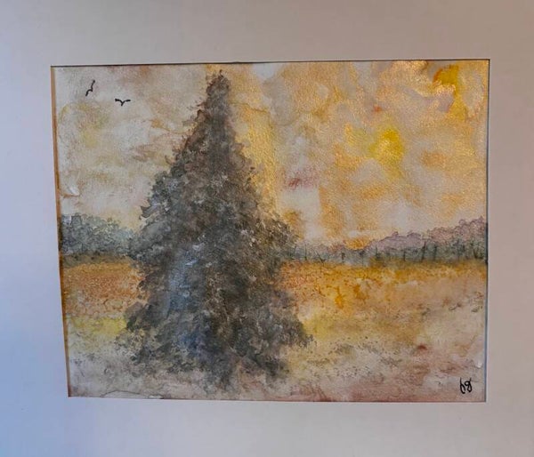 "First Frost" - 8.5" x 10" Hand Painted Watercolor - + US Tax