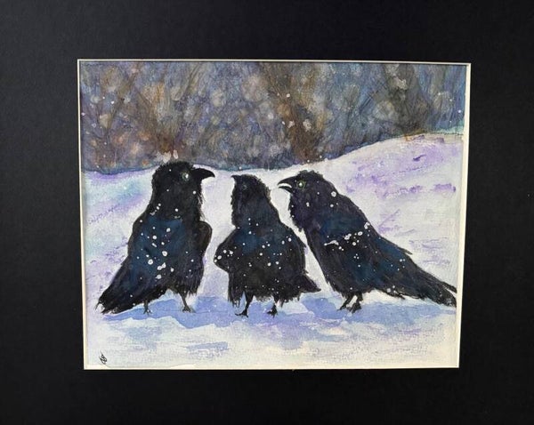 "The Conversation" - 8" x 10" Hand Painted Watercolor + Tax & US Shipping