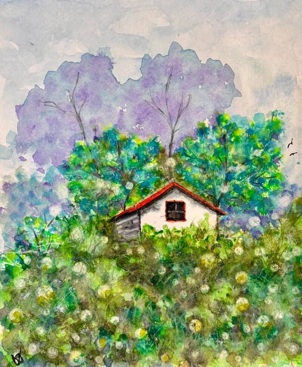 "Once Upon A Time" - 8" x 10" Hand Painted Watercolor + US Tax