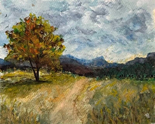 The "Tree Beacon" - Hand Painted 8.5" x 10" Watercolor + US Tax