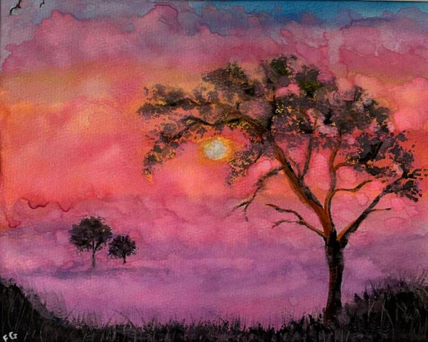 The "Magic Valley" - 8.5" x 10" Hand Painted Watercolor + US Tax