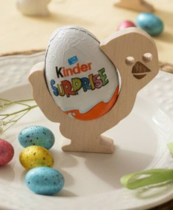 Poussin support oeuf Kinder