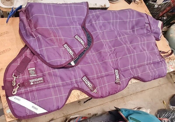 5ft Horseware Rhino Medium Detachable Neck Turnout Rug - Preloved