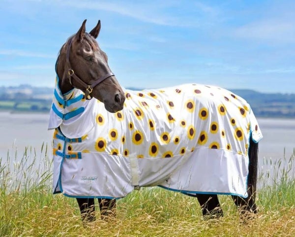 7ft Shires tempest Sunflower fly rug combo