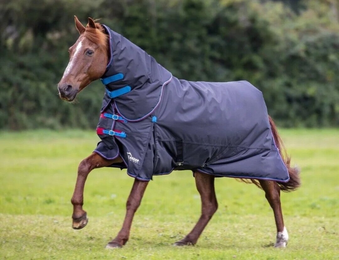 5'6 Shires Highlander detachable neck 200g Turnout Rug