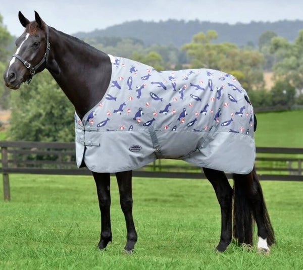 6'9 Weatherbeeta Tyro Seal Print 50g Turnout Rug
