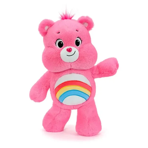 Peluche extra douce et moelleuse de la série Care Bears. Motif d'ours en peluche joyeux. 45 cm.