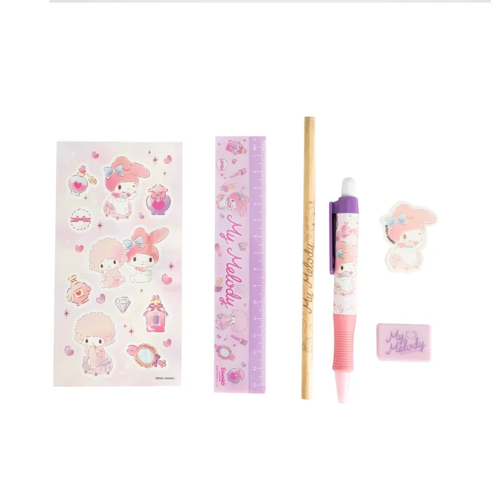 Sanrio My Melody - Ensemble de papeterie, 6 pièces