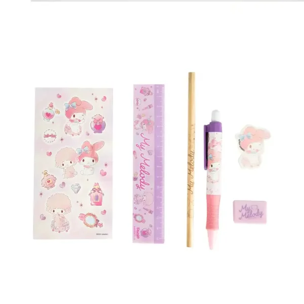 Sanrio My Melody - Ensemble de papeterie, 6 pièces