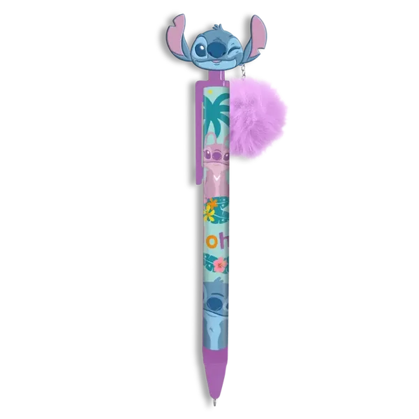 Stylos pompon avec figurine Stitch 3D