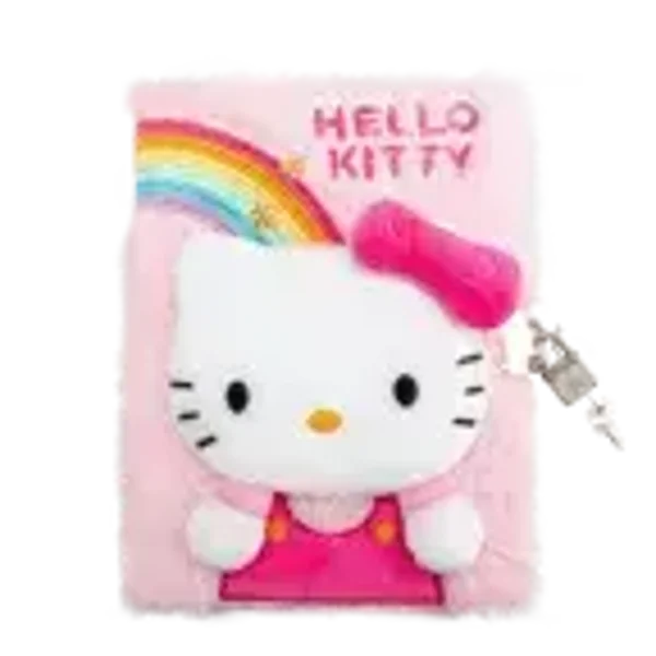 Journal intime en peluche 3D avec chaînes Hello Kitty