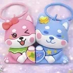 Porte-clés duo Chien Shiba aimantés – À partager