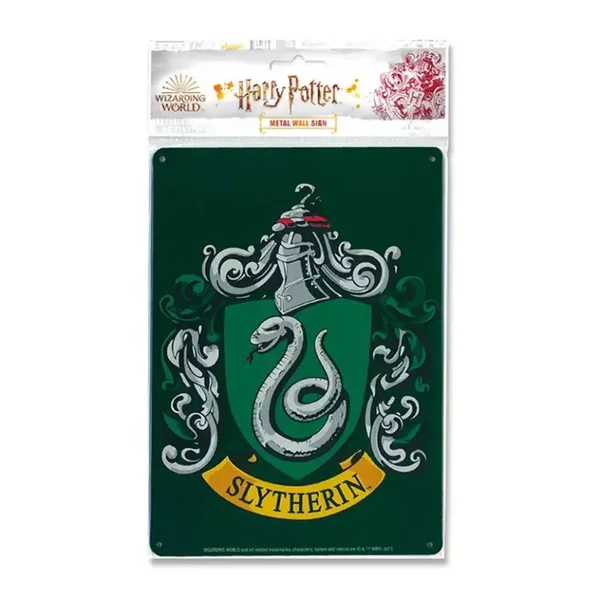Petite Plaque Métallique Décorative Harry Potter A5 Déclinaisons:SERPENTARD