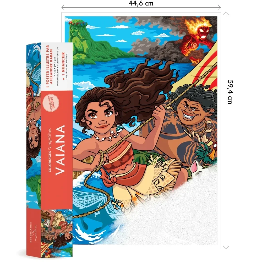 POSTER - Coloriages Mystères - Disney Vaiana