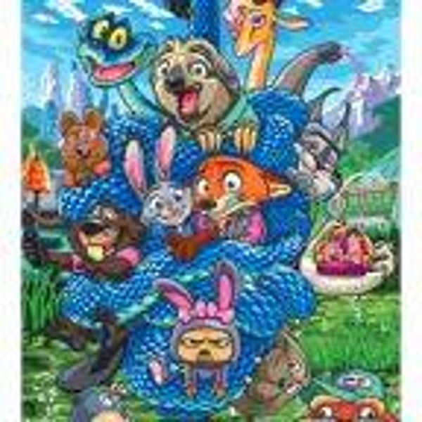 POSTER - Coloriages Mystères - Disney Zootopie 2