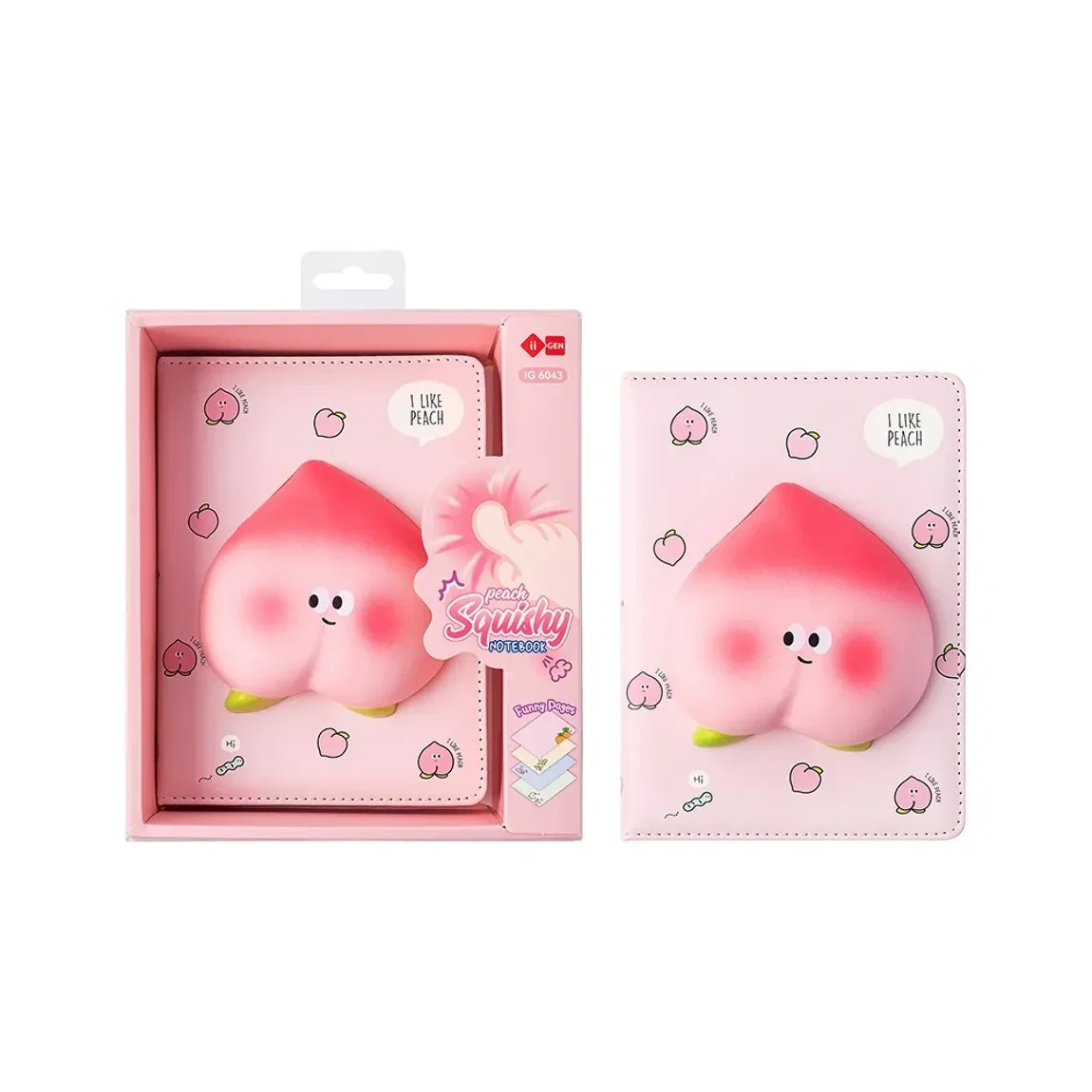 Carnet de Notes Kawaii Girly Squishy Déclinaisons:Pêche
