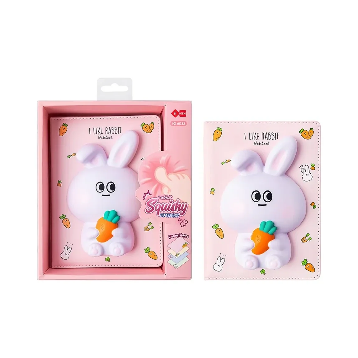 Carnet de Notes Kawaii Girly Squishy Déclinaisons:Lapin