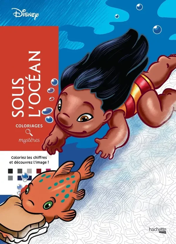 LIVRE DE COLORIAGES -Coloriages mystères Disney - Sous l'océan