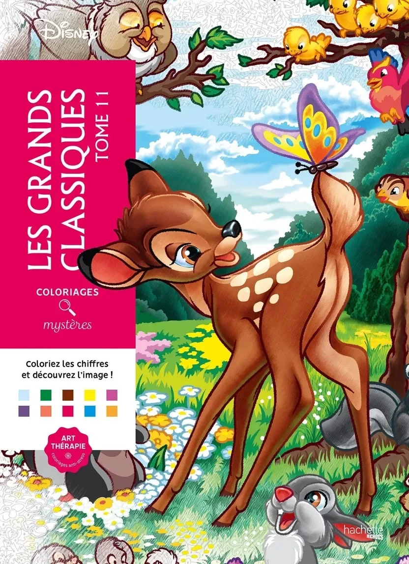 LIVRE DE COLORIAGES - Coloriages mystères Disney - Les Grands classiques Tome 11  Hachette Heroes / Coloriages Art Thérapie