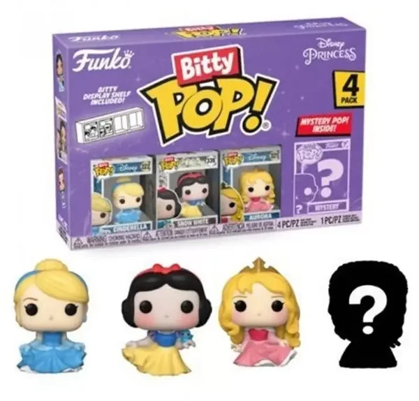 Princesses Disney - Pack 4 figurines Bitty POP!Cendrillon 2,5 cm