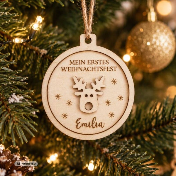 Weihnachtsbaumkugel "1. Weihnachten"