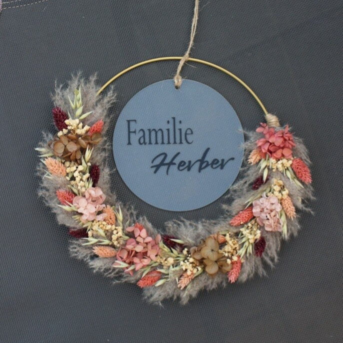 Trockenblumenkranz "Herbstzeit"