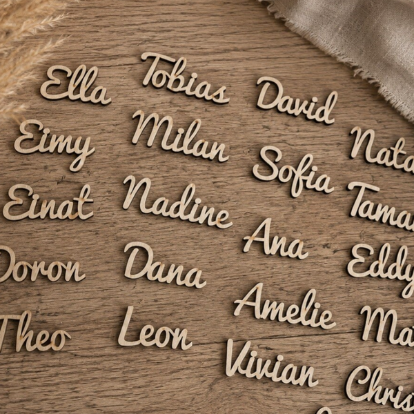 Namensschild aus Holz